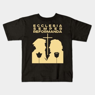 Christian illustration. The church must always be reformed Kids T-Shirt